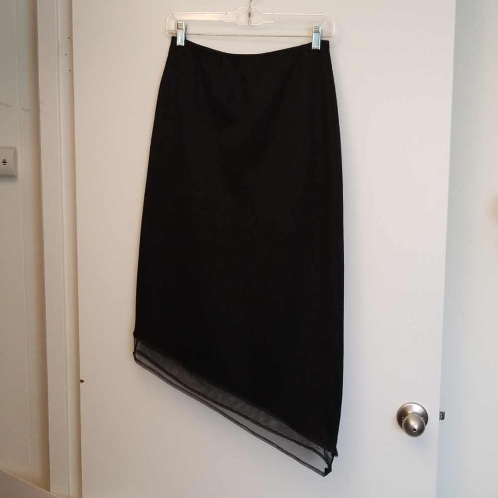 Asymmetrical black skirt